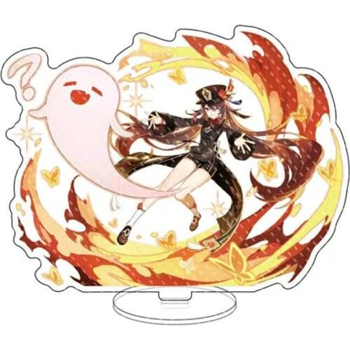 Genshin Impact Zhongli Diluc Venti Klee Keqing HuTao Acrylic Stand Model Plate Desk Decor Standing Sign Fans Gifts Anime Figure