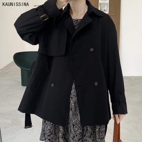 KAUNISSINA Women's Short Trench Coats