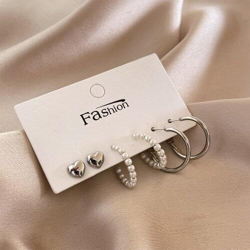 Womens Earrings Set Butterfly Leopard Earrings For Women Bohemian Fashion Jewelry 2021 Geometric Crystal Heart Stud Earrings