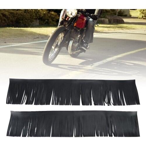 Motorcycle Driver Floorboard Fringe Leather Cover Front Floor Boards Foot Pedal Tassel Craft For Electra Glide Cafe Racer