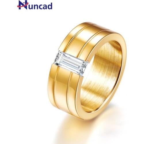 Fashion Wedding Bands Mens Three Layer Zircon Jewelry bisuteria Vintage Ring Trendy Gold Color Engagement Rings bijoux homme