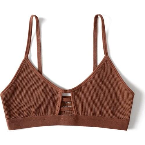 Underwear Tops Europe and America Seamless Breathable Comfortable Bralette Strappy Hollow Out Front Wirefree Womens Lingerie