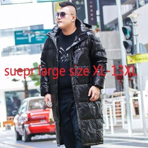 New Arrival Fashion High Quality Warm Winter Men Extra Large X-long Thick White Duck Down Casual Plus Size XL-10XL11XL 12XL 13XL