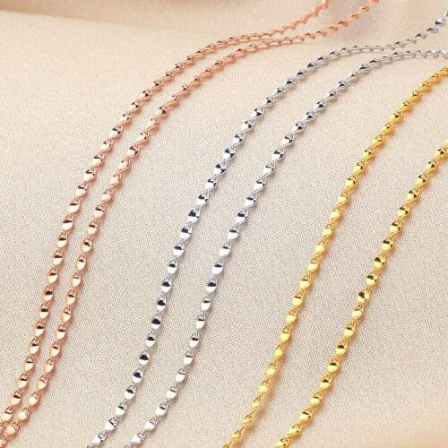 New Arrival 18K Rose Gold Necklace Chain AU750 Gold Fashion Necklace Chain
