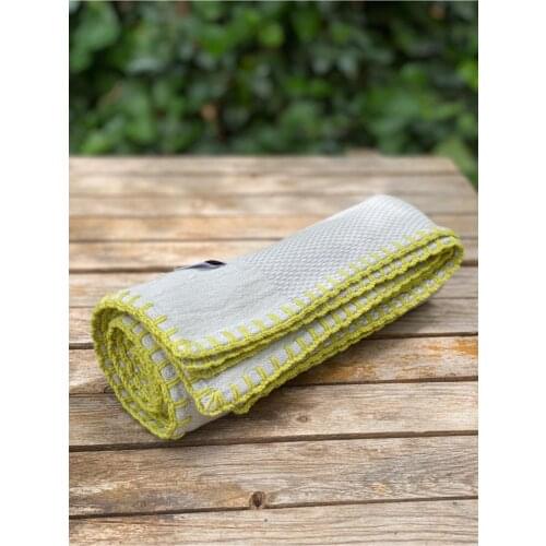 Baby & kids gray blanket 100% Cotton, edge embroidered soft fabric sensitive skin suitable for 4 seasons available 90x100cm