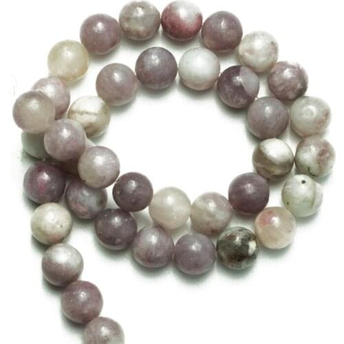Wholesale Natural Stone Lilac Jaspers Loose Round Beads 4 6 8 10 12mm for Jewelry Making Accessories DIY Necklace Bracelet