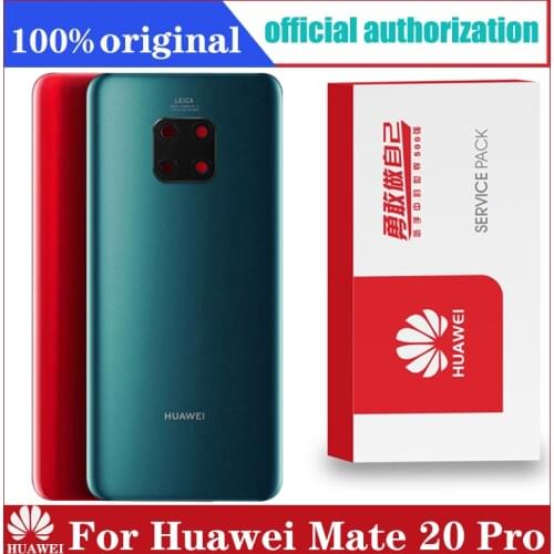 Original Back Housing Replacement for Huawei Mate 20 Pro Back Cover Battery Glass with Camera Lens adhesive Sticker