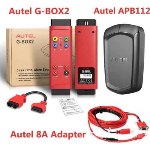 Original Autel G-BOX2 Tool for Mercedes All Key Lost with 8A Adapter & APB112 Smart Key Work with Autel MaxiIM IM608/IM508