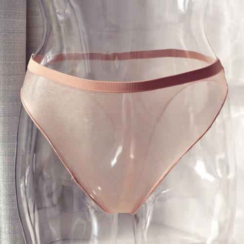 Sexy Women Sheer See Through G-string Low Waist Thin T-back Underwear Sheer Oil Thong Seamless Underwear Briefs Gay wear F12