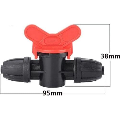 Heman 9/12mm 8/11 Ball Valve PE hose Valve Lock Nuts Garden Water Connectors Micro Irrigation PE Pipe Hose joints Fittings 2pcs