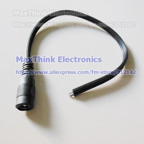 DC Power Supply Female Plug Connector Cable/Wire For CCTV, 5.5x2.1mm, THICK type, DC Power lead Pigtail ,500pcs , Wholesale