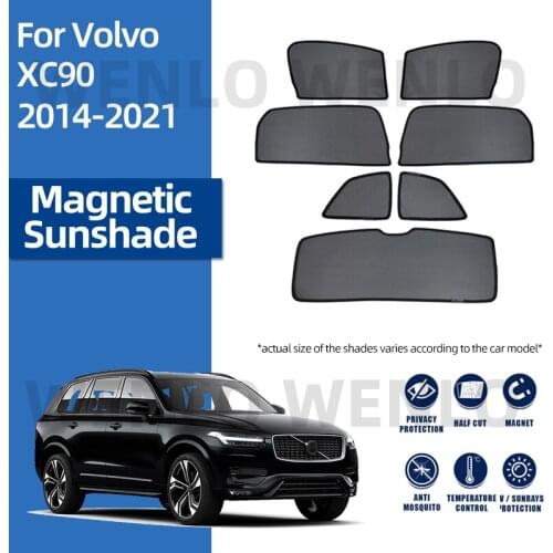 For Volvo XC90 2014-2021 Special Curtain Easy Installment Car Net Window Sunshades Foldable Sun Visor Removable Darkening Meshes