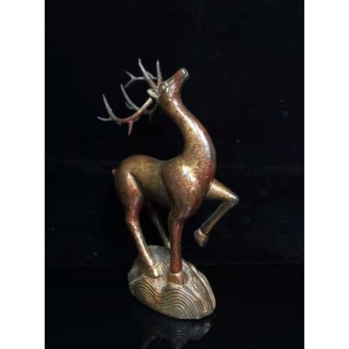 Old Chinese copper deer statue