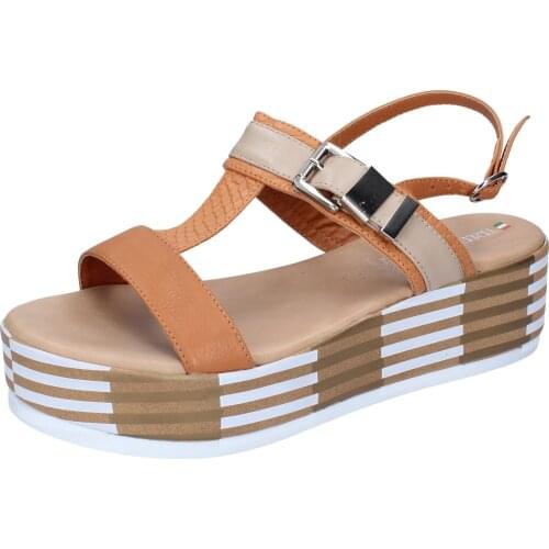 TREDYS sandals women synthetic leather Brown