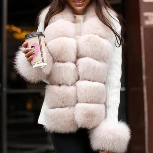 Ladies fur sweater women real fox fur short sweater natural fur cardigan