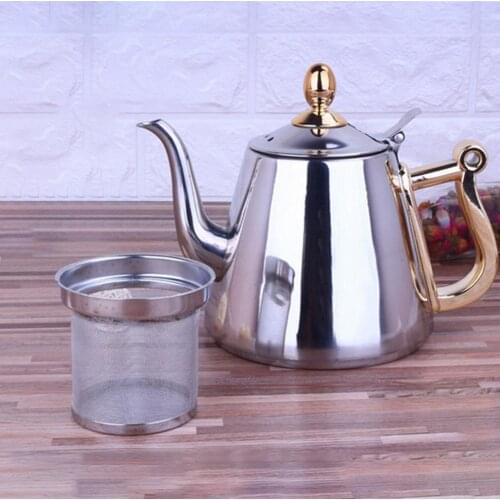 1.5L Stainless Steel Kitchen Brew Tea Coffee Pot Water Induction Cooker Kettle