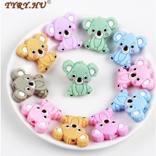 TYRY.HU 1pc DIY Newborn Teething Bead Silicone Teethers For Pacifier Clip Silicone Ring Making BPA FREE Silicone Teether Pendant
