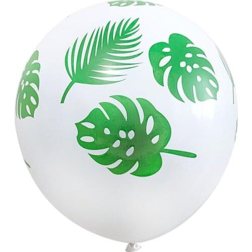 10/20/30pcs Tropical Palm Leaf Latex Balloons wedding decoration Green Leaf Globos Hawaiian Flamingo Birthday party baby shower