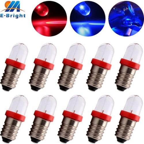 10pcs DC 12V E10 F8 1 SMD LED Bulbs Car SUV Tail Reverse Reading Clearance Lights White Blue Red Green Amber