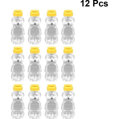 12 Pcs Squeeze Bottle Soft Plastic Containers For Food 240ML Honey Condiment Ketchup Jam Sauce Bottle Dispenser Honey Container