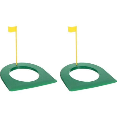 2pcs Practice Putting Cup with Hole and Flag Practice Training Aids
