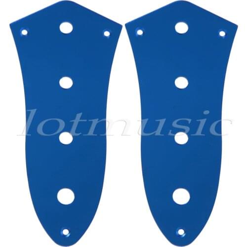 2pcs Blue Mirror Surface Control Plate For Jazz Bass Guitar part replacement 1ply