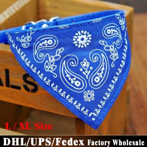 200Pcs/Lot New Adjustable Pet Dog Cat Bandana Scarf Collar Neckerchief X/XL Sizes 4 Colors