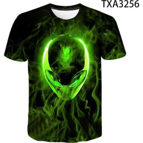 2020 Summer Short Sleeve Cool Alien 3D Printed T Shirt Men Women Children Fashion Streetwear Tees Boy Girl Kids Cartoon Tops Tee