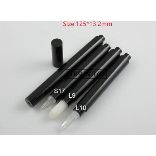 3ML Cosmetic Press/Click Pen In Black Packing Container For Concealer Cream Lip Gloss With Different Applicators F1847