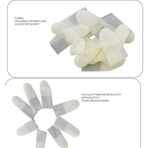 300pcs Transparent Disposable Anti Static Rubber Latex Finger Cots
