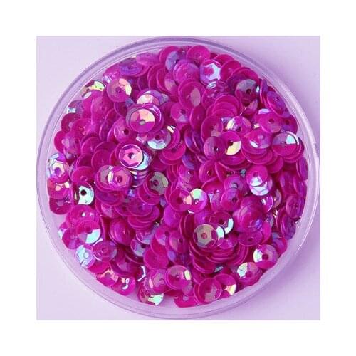 50g(10000pcs) 4mm Cup Loose Sequins Round Paillette Wedding Garment Accessory Sewing Craft Rose Red AB Spangles