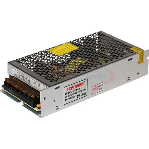 For WS2812B WS2811 WS2801 LED Strip Light Adapter AC DC 5V 30A 150W Power Supply Led Driver Charger Switching Transformer