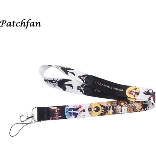 AD090 Patchfan Anime Key ID Phone USB Badge Holders Phone Neck Straps webbing Kids Lanyard Gift