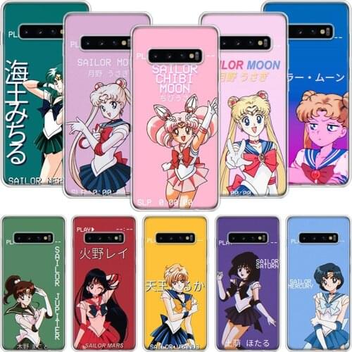 Moon Princess Anime Phone Case For Samsung Galaxy S10 S20 S21 S9 S8 S7 Note 10 20 9 8 FE J4 J6 Ultra Plus Lite Pro + Edge Cover