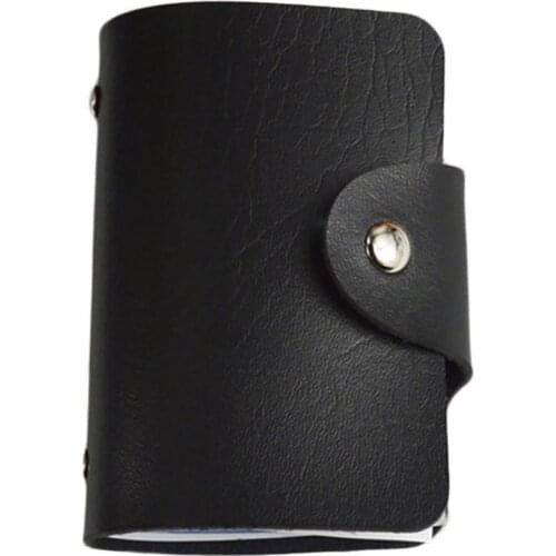 Fashion PU Leather Function 24 Bits Card Case Business Card Holder Men Women Credit Passport Card Bag ID Passport Card Wallets