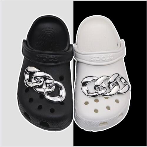 Crocses Charms Designer DIY Plastic Material Electroplated Metal Color Shoes Decaration for Croc JIBZ Clogs Boy Women Girl Gifts