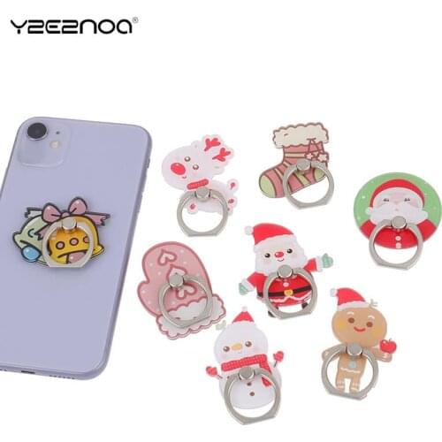360 Degree Christmas Santa Claus Mobile Phone Ring Holder Telephone Cellular Support Accessories Cartoon Holder Stand Bracket