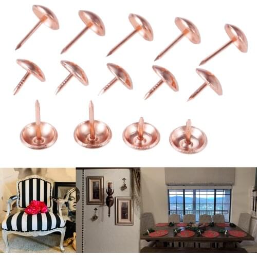 Dophee 20pcs Upholstery Nail Hardware Decor Furniture Nails 11*17mm Antique Jewelry Case Box Sofa Tack Stud Pushpin Decorative