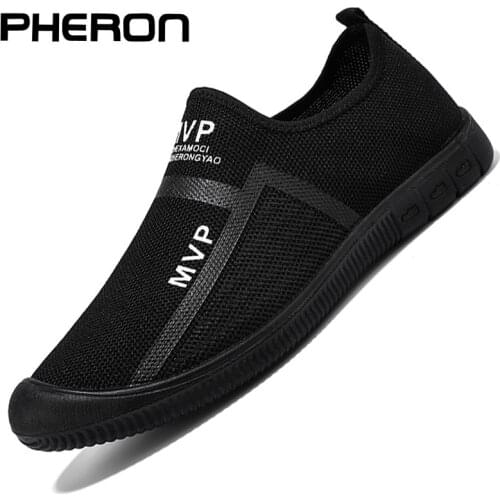 Summer Men Casual Shoes Breathable Mesh Slip on Mens Loafers Lightweight Sneakers Men Non-slip Walking Shoes Zapatillas Hombre