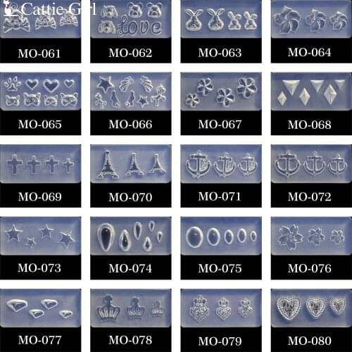 M61-M80 3D Acrylic Nail Mold for Nail Art Decorations Silicone Molds Nail Art Templates Pattern Mould Nails Art Salon DIY