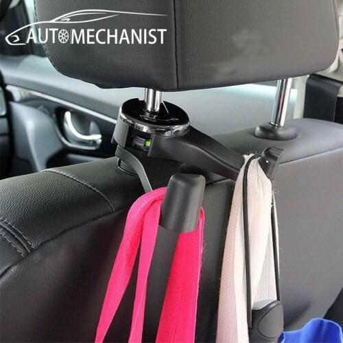 Multi-function Car Headrest Hook Auto Seat Back Adjustable Hook Car Phone Handbag Cloth Holder Accessories Seat Back Hanger
