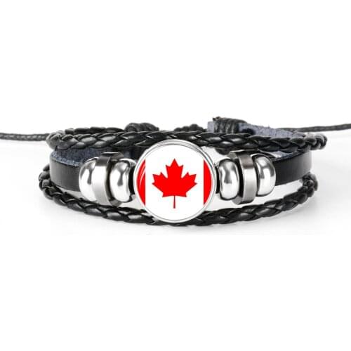 2018 New Fashion Canada National Flag Bangle Bracelet For Men And Women Jewelry Friendship Gift for Football Fans