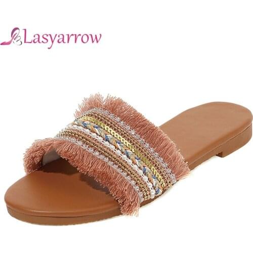 Lasyarrow 2021 new summer shoes slingback shallow casual women shoes comfortable ladies flat with shoes women slippers