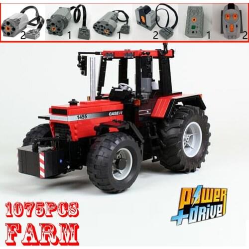 2021 NEW 1:17 scale model of Case IH farm tractor building block moc-54812 truck remote assembly toy model boys birthday gift