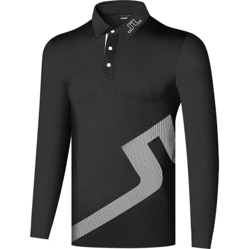 2021 new mens golf clothing JL new mens long-sleeved golf T-shirt comfortable and breathable