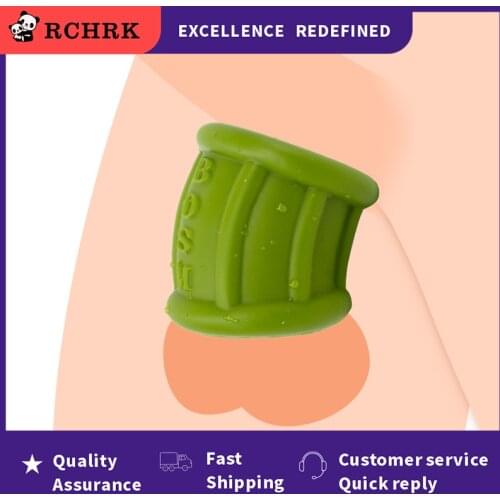 New Liquid silicone Sex Toys For Men Testicles BDSM Scrotum Penis Belt Sex Chastity Cage Cock Ring For Time Delay Dick Sleeve