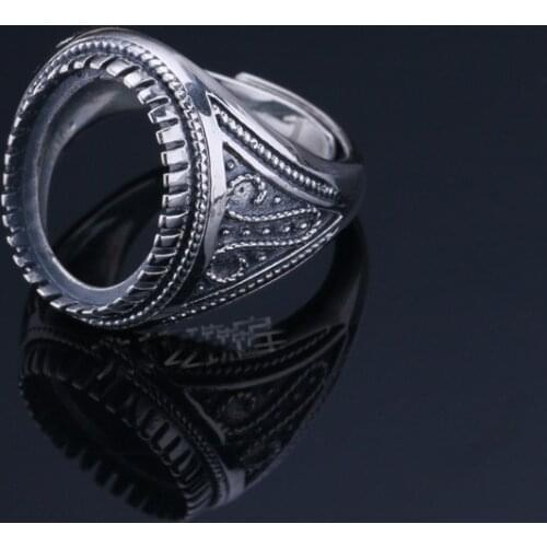 12*16mm 925 STERLING SILVER mens Semi Mount Bases Blanks base blank Pad VINTAGE ring ring Setting set jewelry gift diy A1316