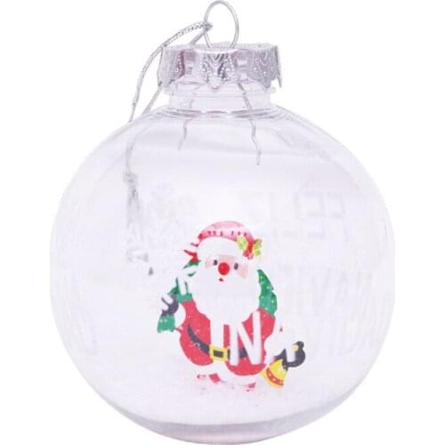 Transparent Plastic Christmas Decorations Ball Clear Bauble Ornament Gift Present Box Decoration