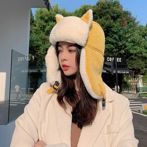 Womens Hat Winter HaTt Ushanka Hat For Female Thicken Cold Cap Warm Hat Windbreak Hat Warm Hat Pilot Cap Hat With Earflaps