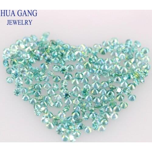 Blue Moissanite Loose Stone 1CT 1mm~3mm Round Brilliant Cut With GRA Certificate Excellent Cut For Lab Grow Diamond